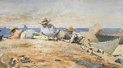 Winslow Homer Three Boys on the Shore (mk44) Sweden oil painting artist